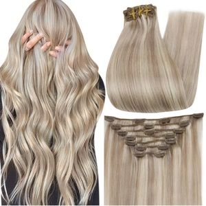 Ash Blonde Hair Extensions 12”